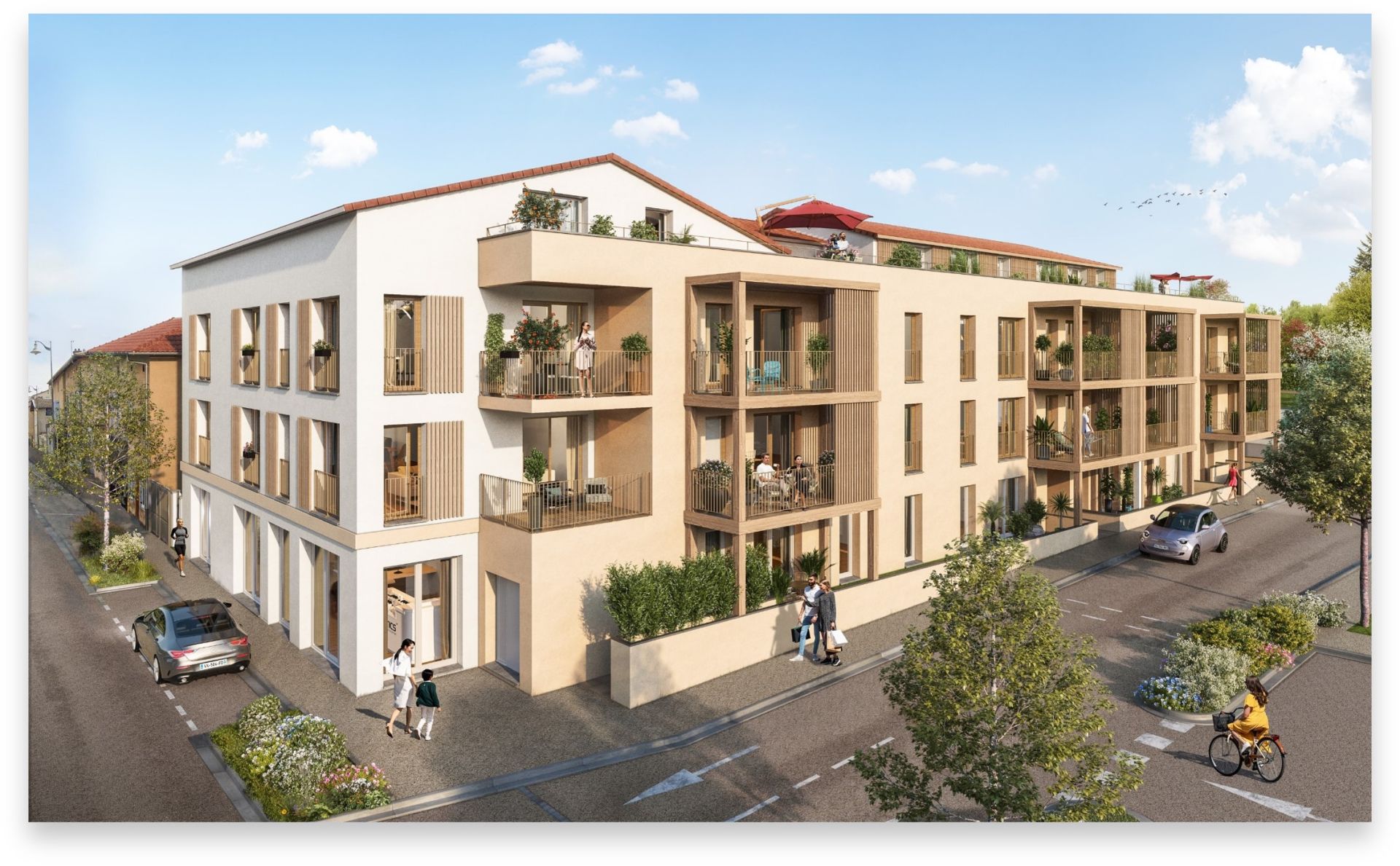 logement neuf extérieur Les Jardins de Colette - Sérézin-du-Rhône