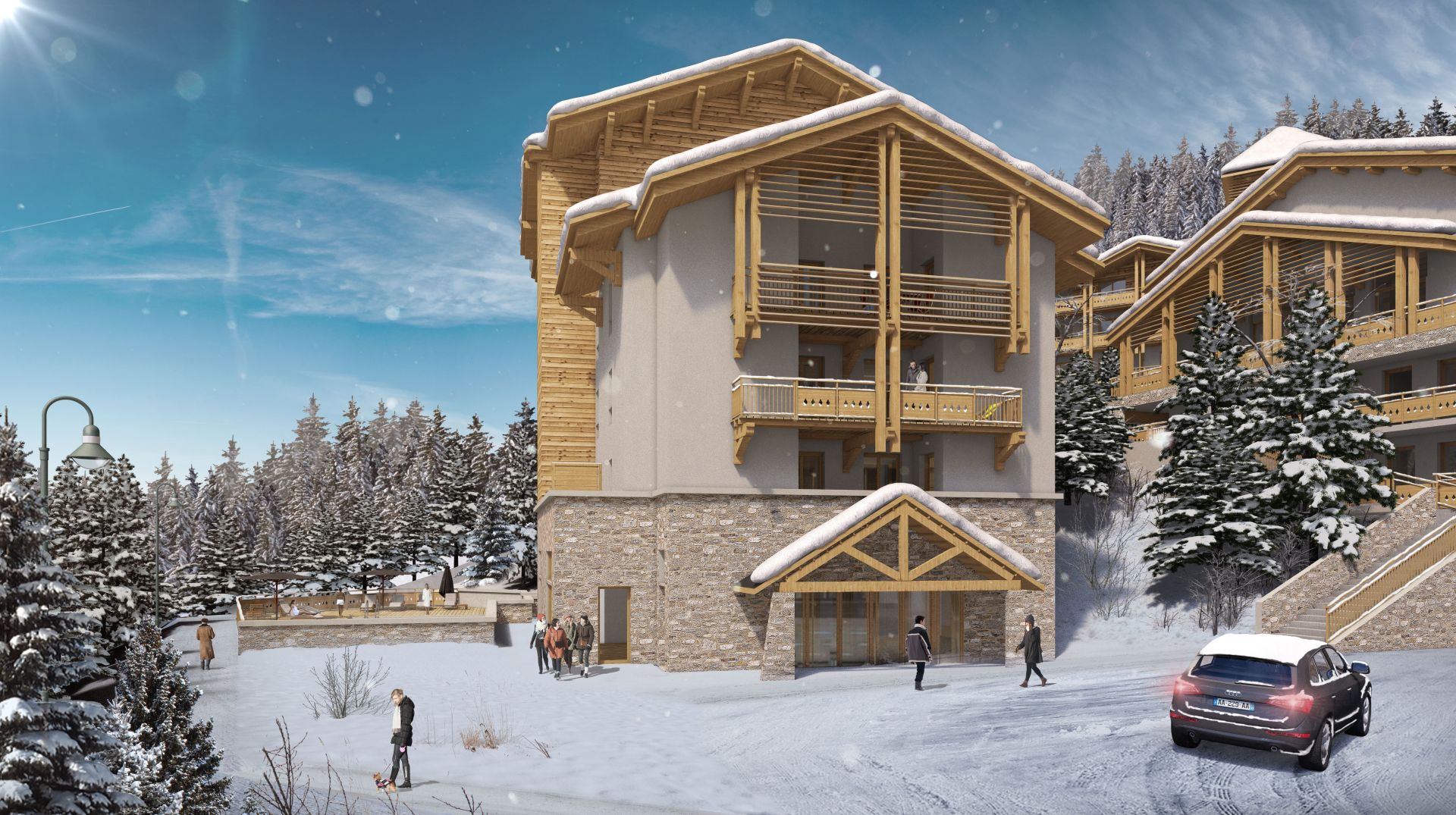 logement neuf extérieur L'Eyssina Lodge - Vars