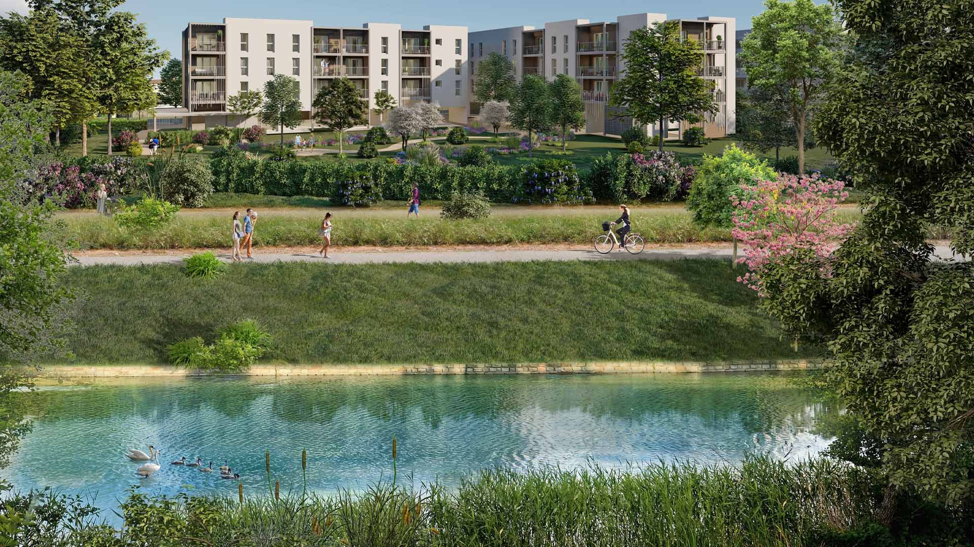 logement neuf extérieur LES JARDINS DU CANAL - ARLES